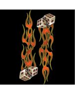 Perstransfer: Flaming dice 15x33 - H1