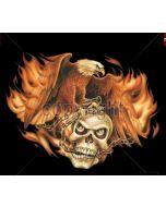 Perstransfer: Flame eagle chains with skull 30x23 - H1