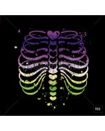 Perstransfer: Bones in rainbow colors 35x40 - H1