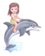 Perstransfer: Meisje speelt met dolfijn 15x18 - H2