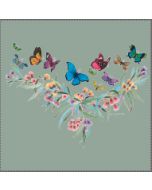 Perstransfer: Flowers butterflies and birds 33x31- H2