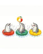 Perstransfer: Spelende dolfijnen 15x30- H2