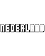 Tekst Nederland, ca. 10 x 3 cm