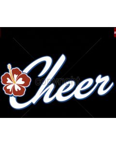 Perstransfer: Cheer, with hibiscus 25x13 - W1