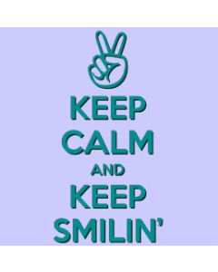 Perstransfer: Keep calm and keep smilin 18x33 - W1