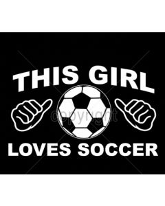Perstransfer: This girl loves soccer 30x18 - W1