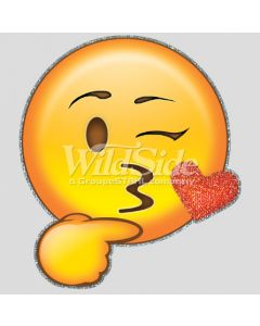 Perstransfer: Happy face heart kiss emoji 15x18 - W3