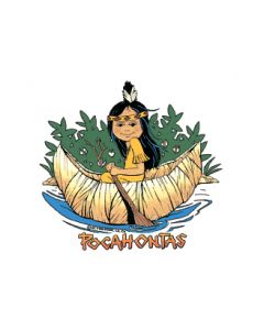 Perstransfer: Pocahontas in canoe 18x18 - H1