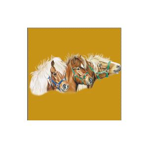 Perstransfer: 3 Shetland pony's heads 23x10- H2