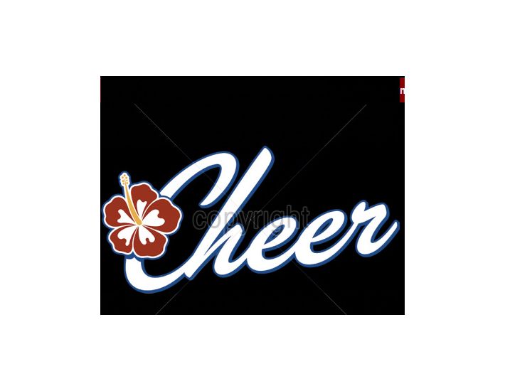 Perstransfer: Cheer, with hibiscus 25x13 - W1