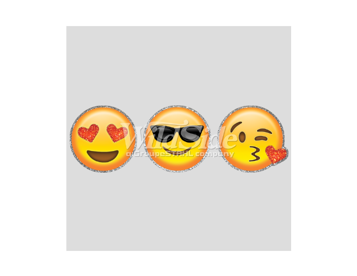 Perstransfer: Happy face emojis 18x5 - W3