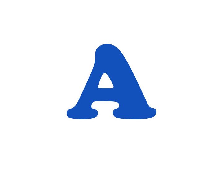 Letter A, cooper, flockfolie