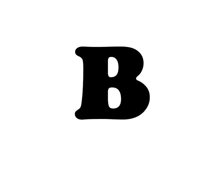 Letter B, cooper, flockfolie 